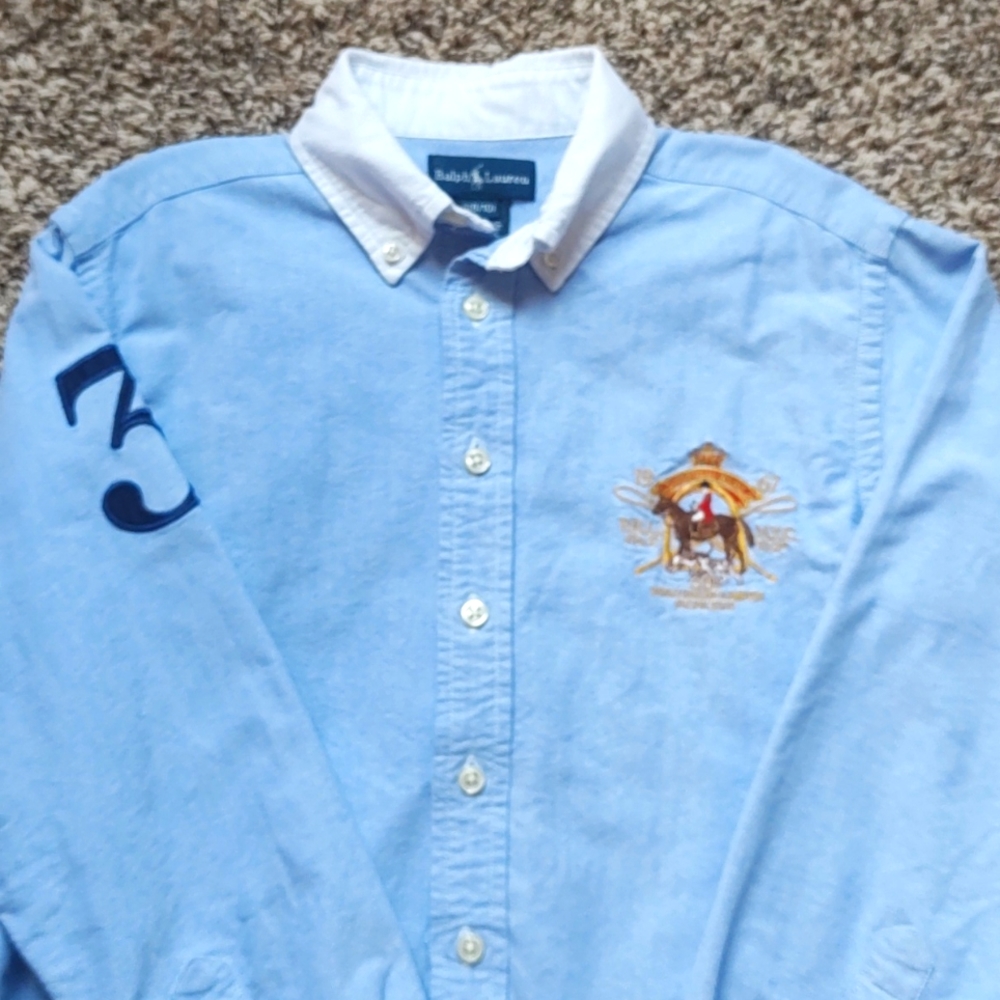 Boys Ralph Lauren Polo long sleeve shirt size 8/10